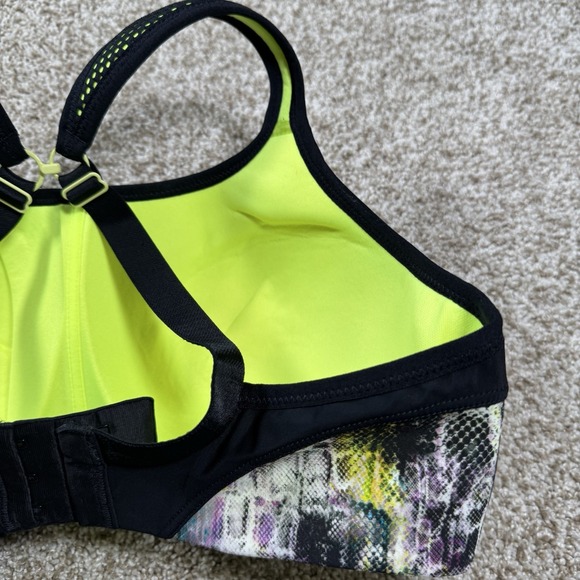 Panache Wireless Neon Pattern Lined Sport Bra Size 34DD - Picture 8 of 13